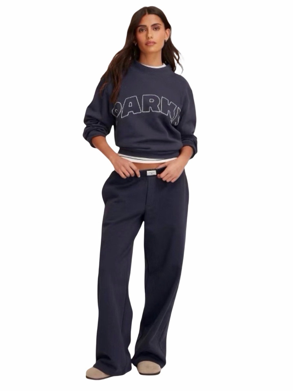 PARKE x Target High Rise Boxer Sweatpants - Size Small - Navy Blue
